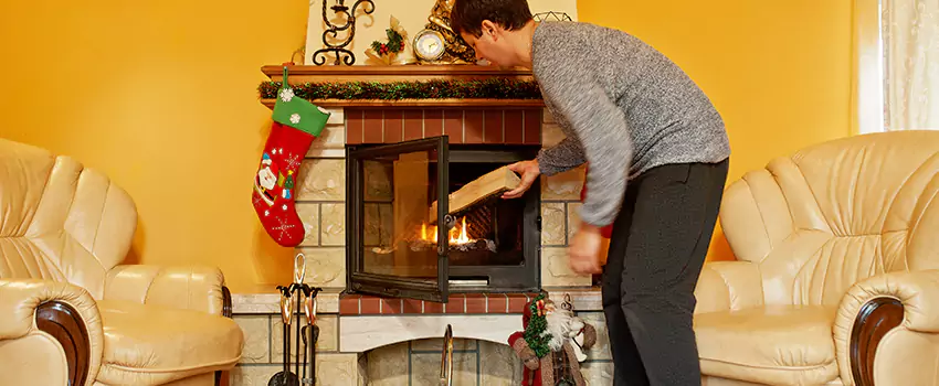 Rusted Metal Fireplace Restoration in Rosenberg, Texas